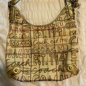 Vintage Coach Gold Crossbody